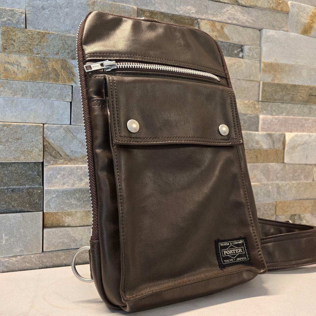 未使用美品　PORTER　ポーター　フリースタイル　ボディバッグ　ワンショルダー