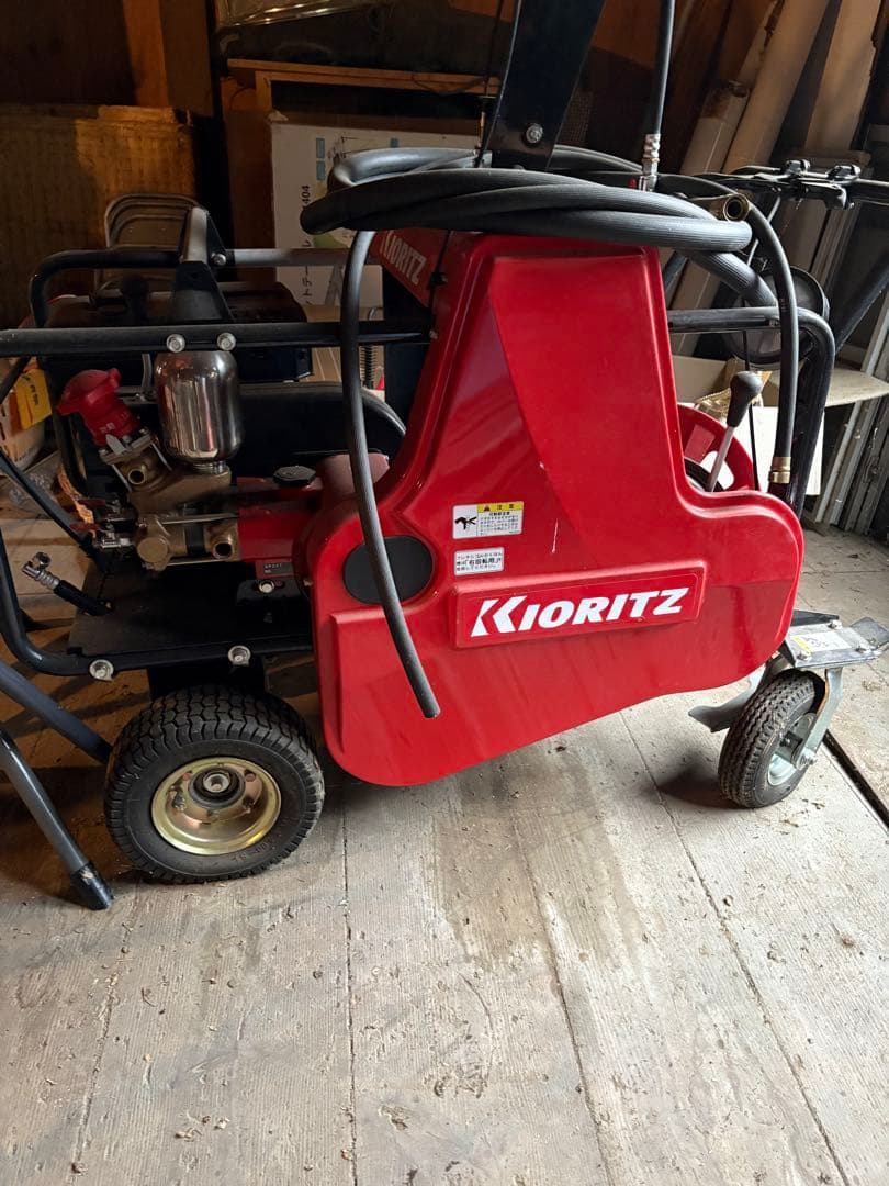 Kioritz 園芸機器 ホースリール付き 赤