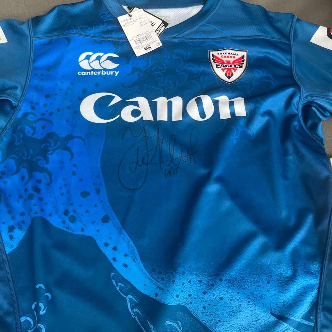 キャノン　イーグルス　ファフデクラーク選手 直筆サイン入りユニフォーム　未使用品
