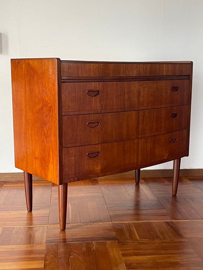 北欧 デンマーク ヴィンテージ チーク 3段 チェスト