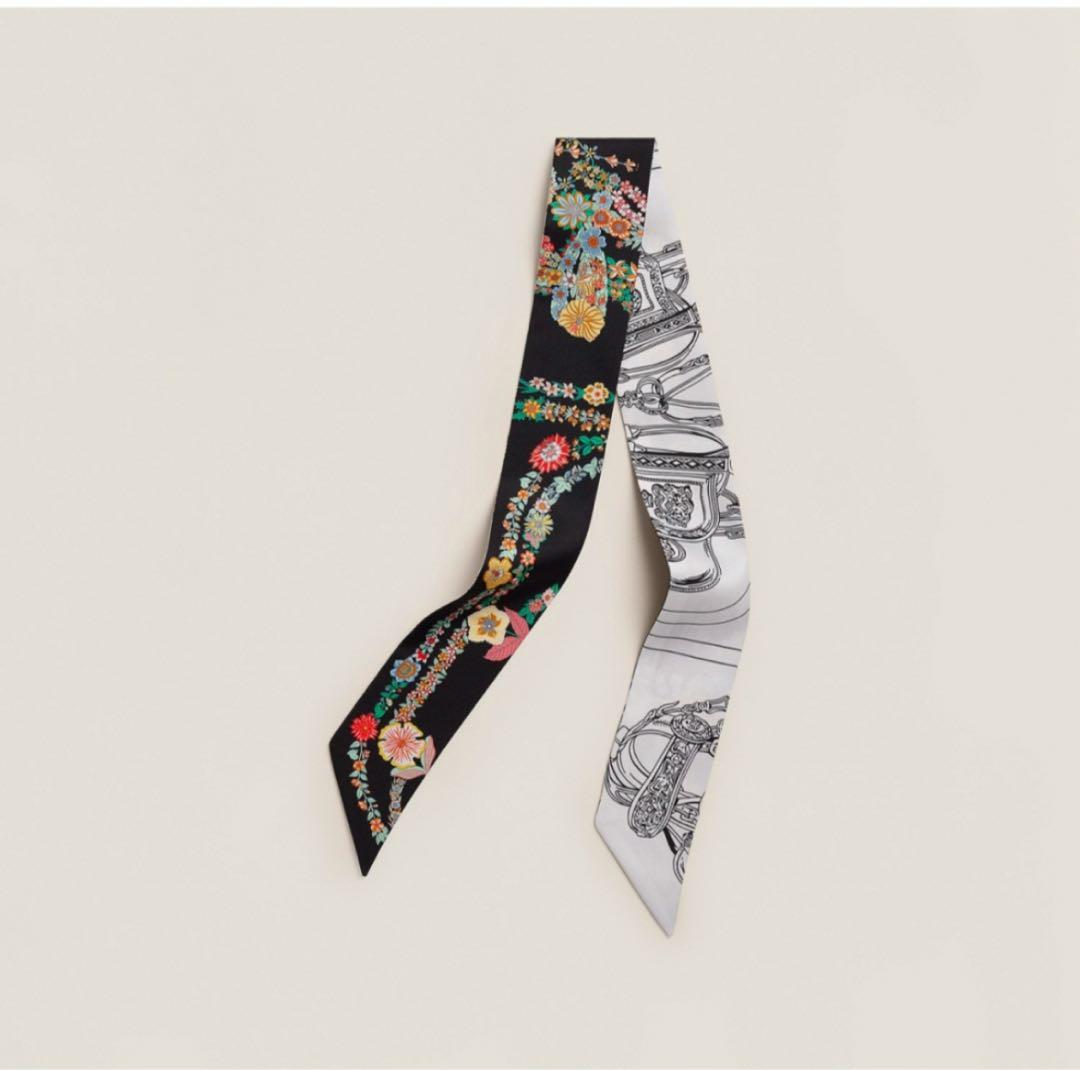 エルメス 2025ツイリー《ブリッド・ドゥ・ガラ　アン・フルール＆アイライナー》