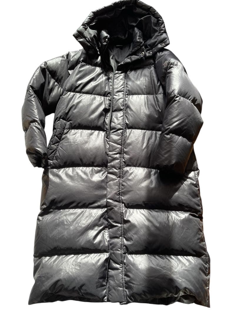 美品　デサントスーパーロングダウンコート ベンチコート ブラックOサイズ