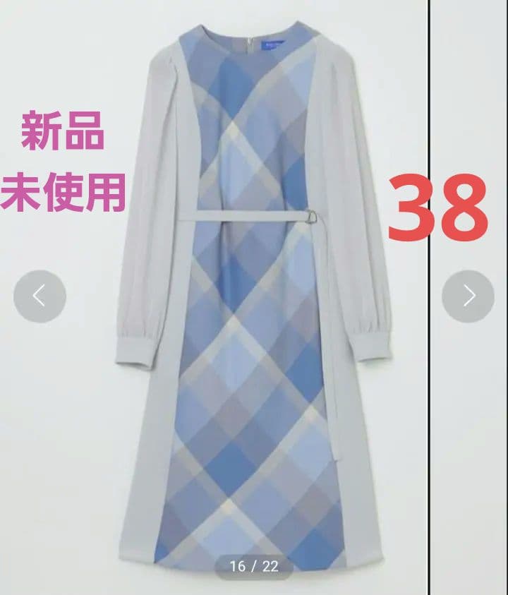 新品未使用　ブルーレーベルクレストブリッジ　チェック柄 ワンピース 38