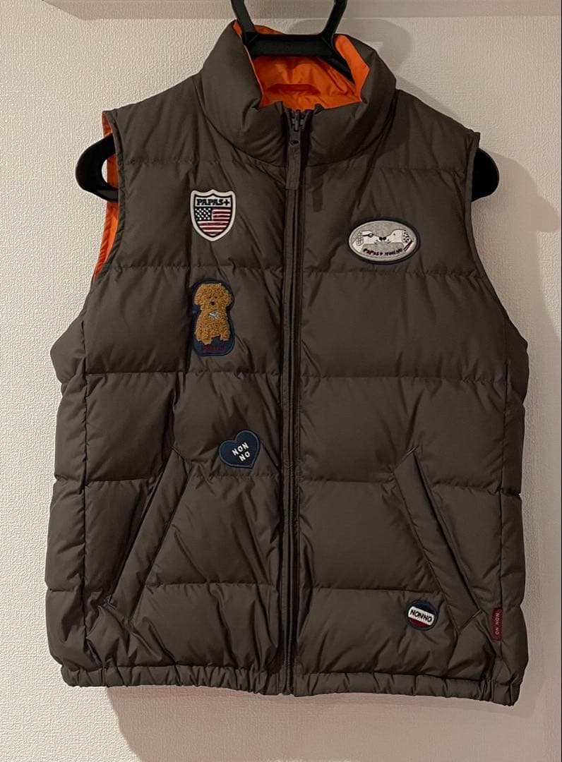 ダウンベスト ブラウン