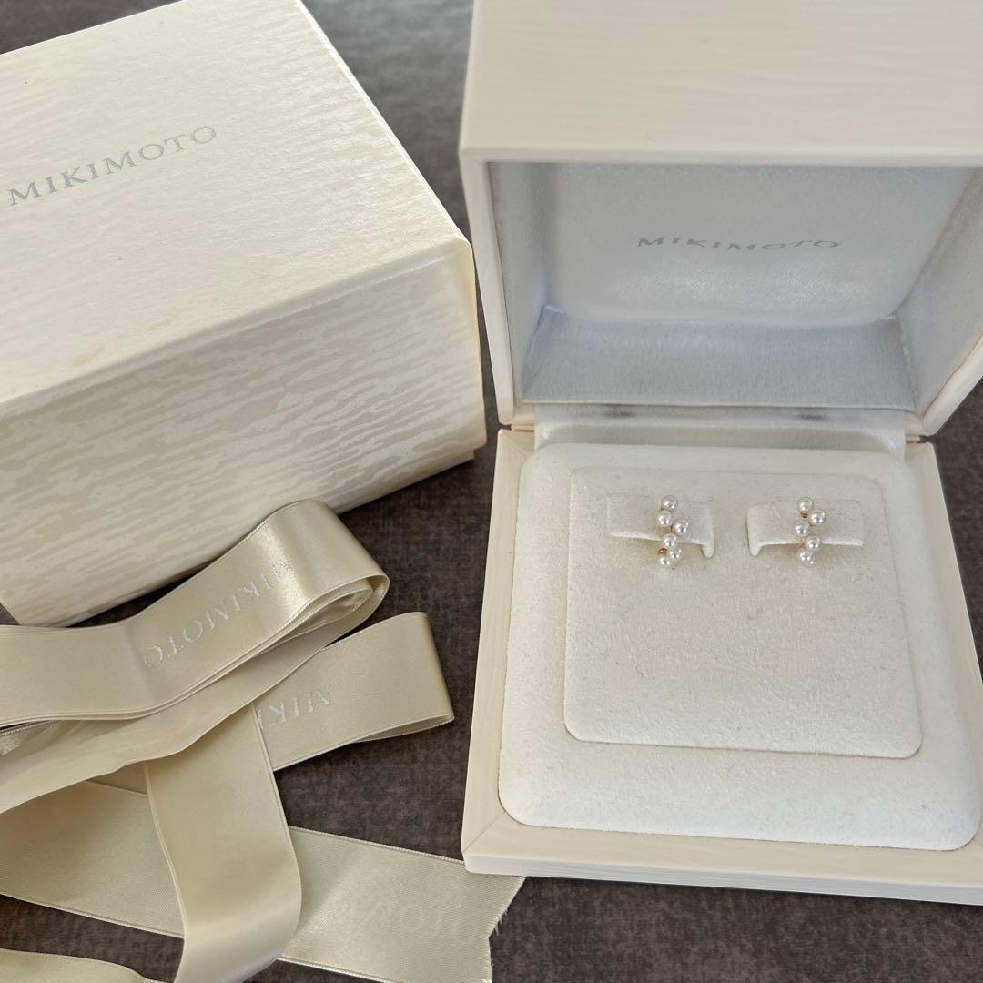 【MIKIMOTO】ミキモト パールピアス　K18 卒園式 卒業式