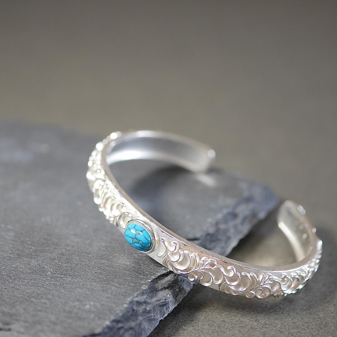 【新品】インディアンジュエリー バングル ターコイズ シルバー925