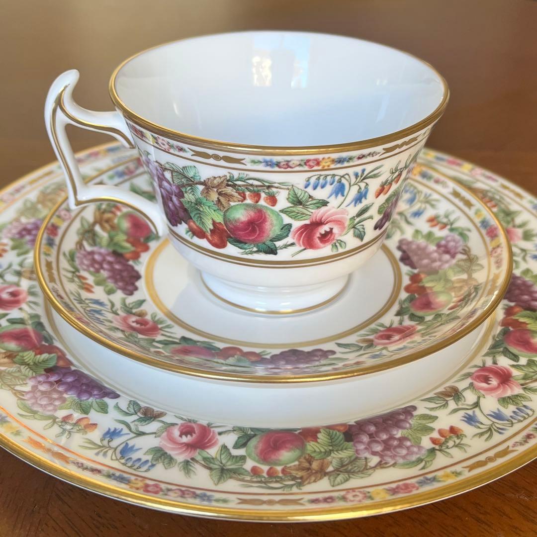 【レア美品】英国製　スポード ★プロバンス★フルーツリム　トリオ