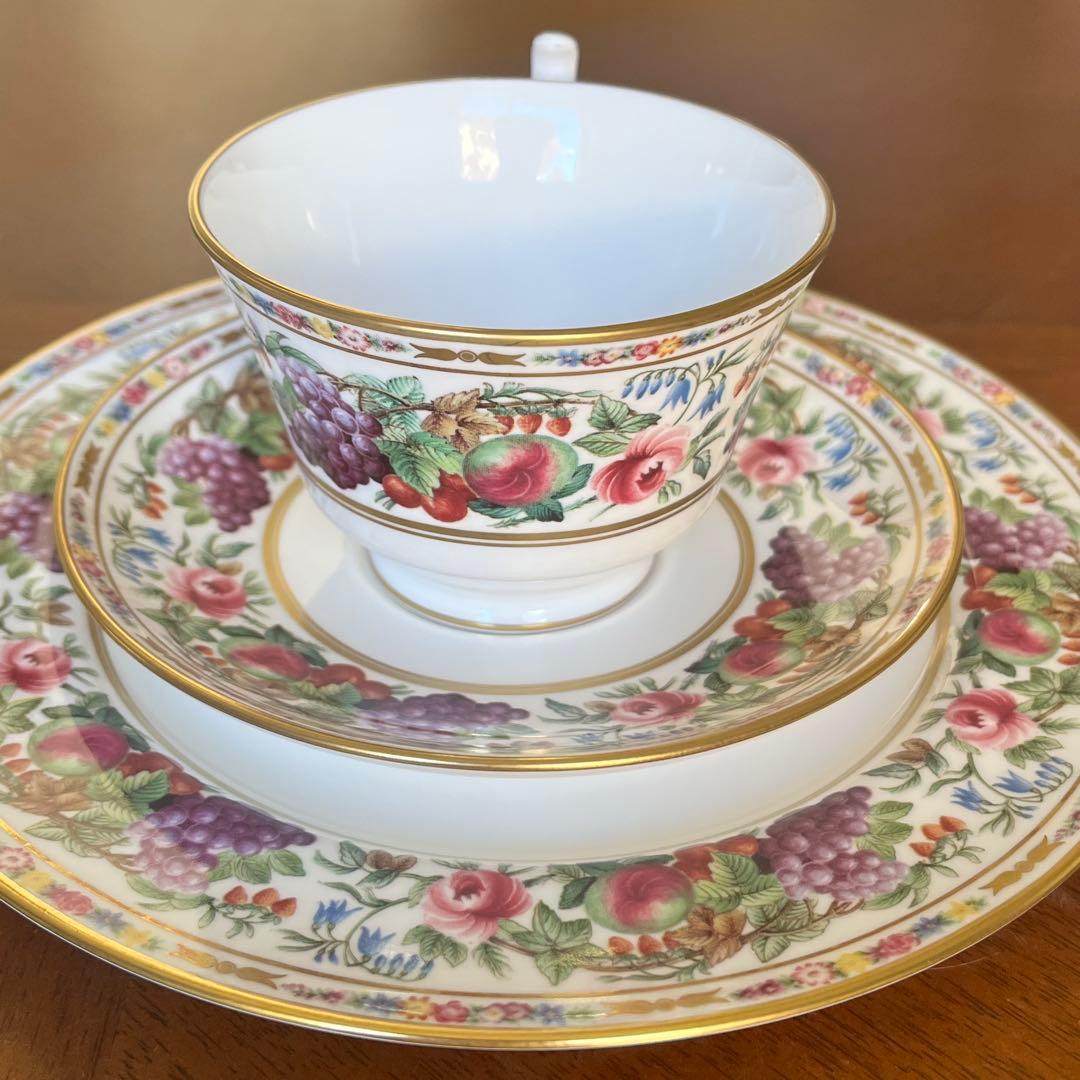 【レア美品】英国製　スポード ★プロバンス★フルーツリム　トリオ