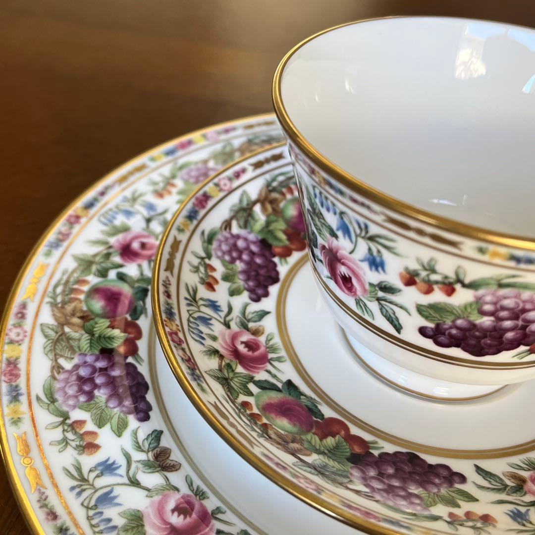 【レア美品】英国製　スポード ★プロバンス★フルーツリム　トリオ