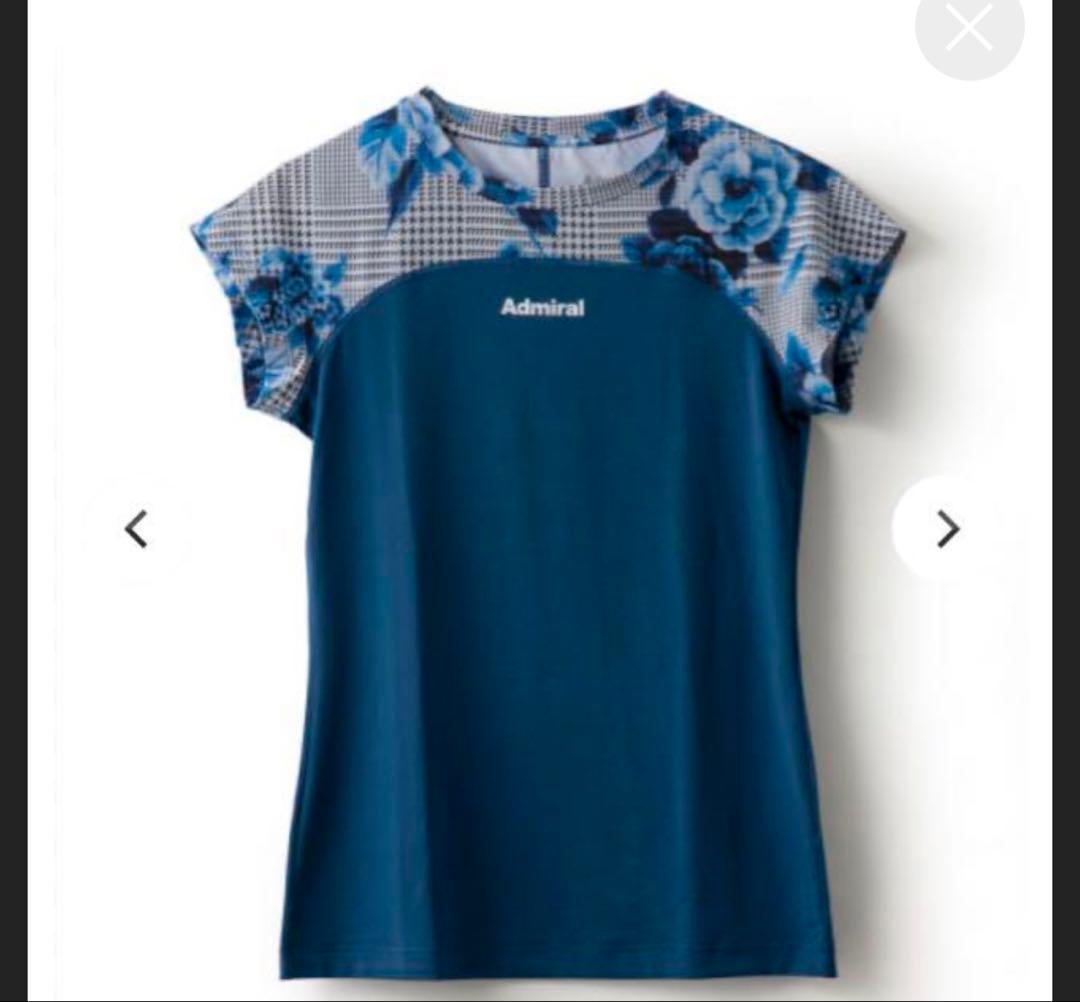 アドミラル　テニスウェア　レディース　上下セット　ブルー　花柄　Sサイズ