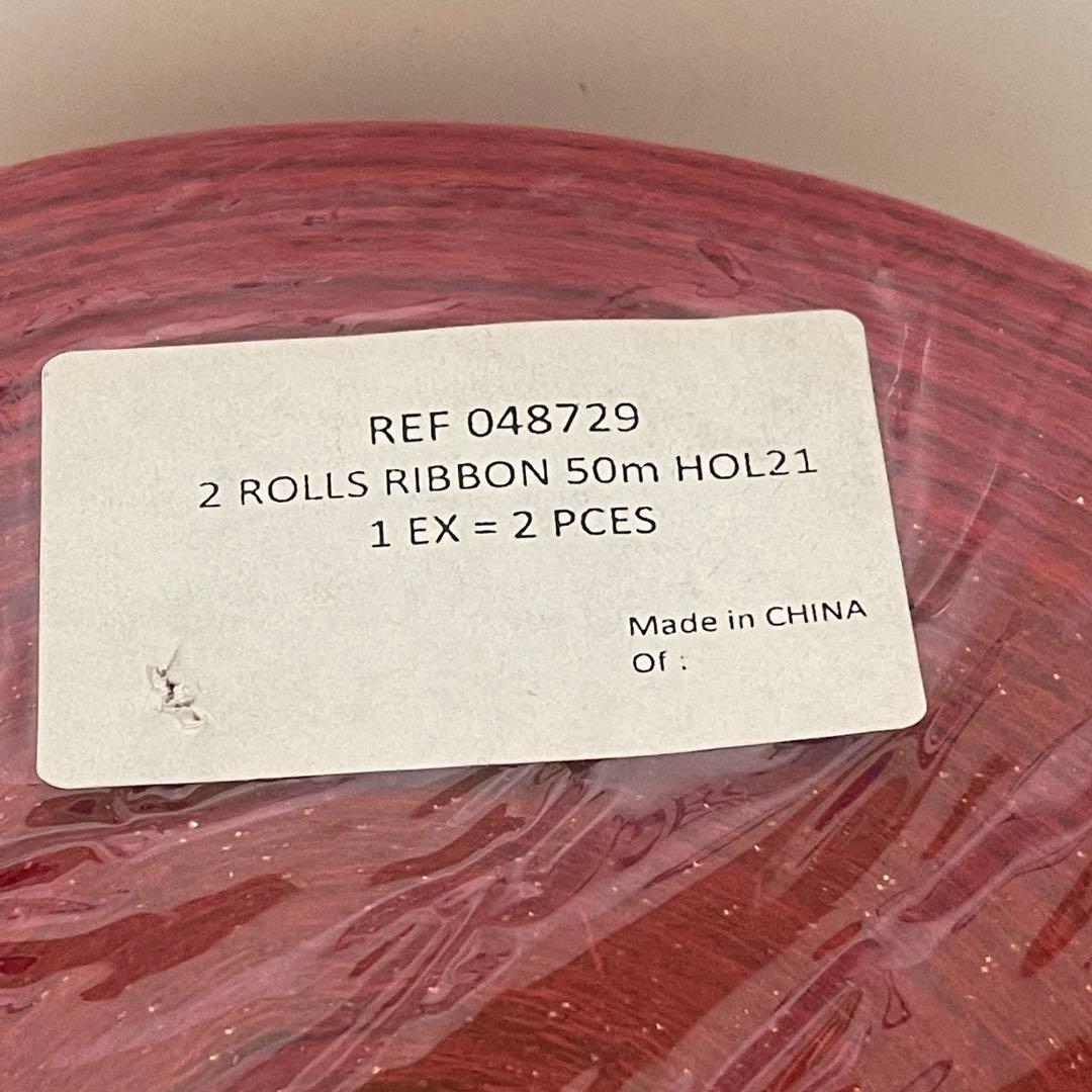 シャネル　ラッピングリボン　2ロール合計100メートル　2021ホリデー限定