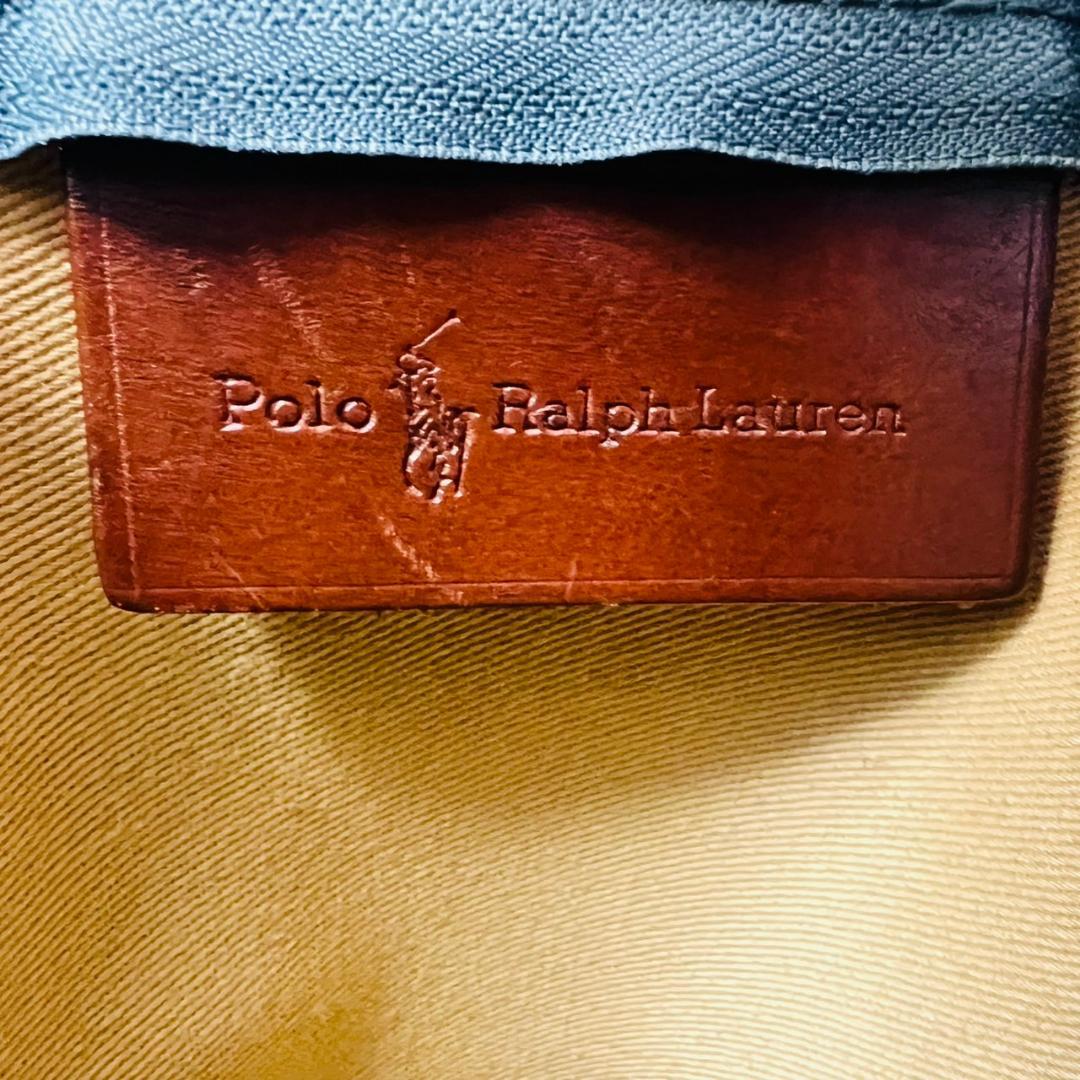 【良品】POLO RALPH LAUREN ボストンバッグ 大容量 チェック 緑