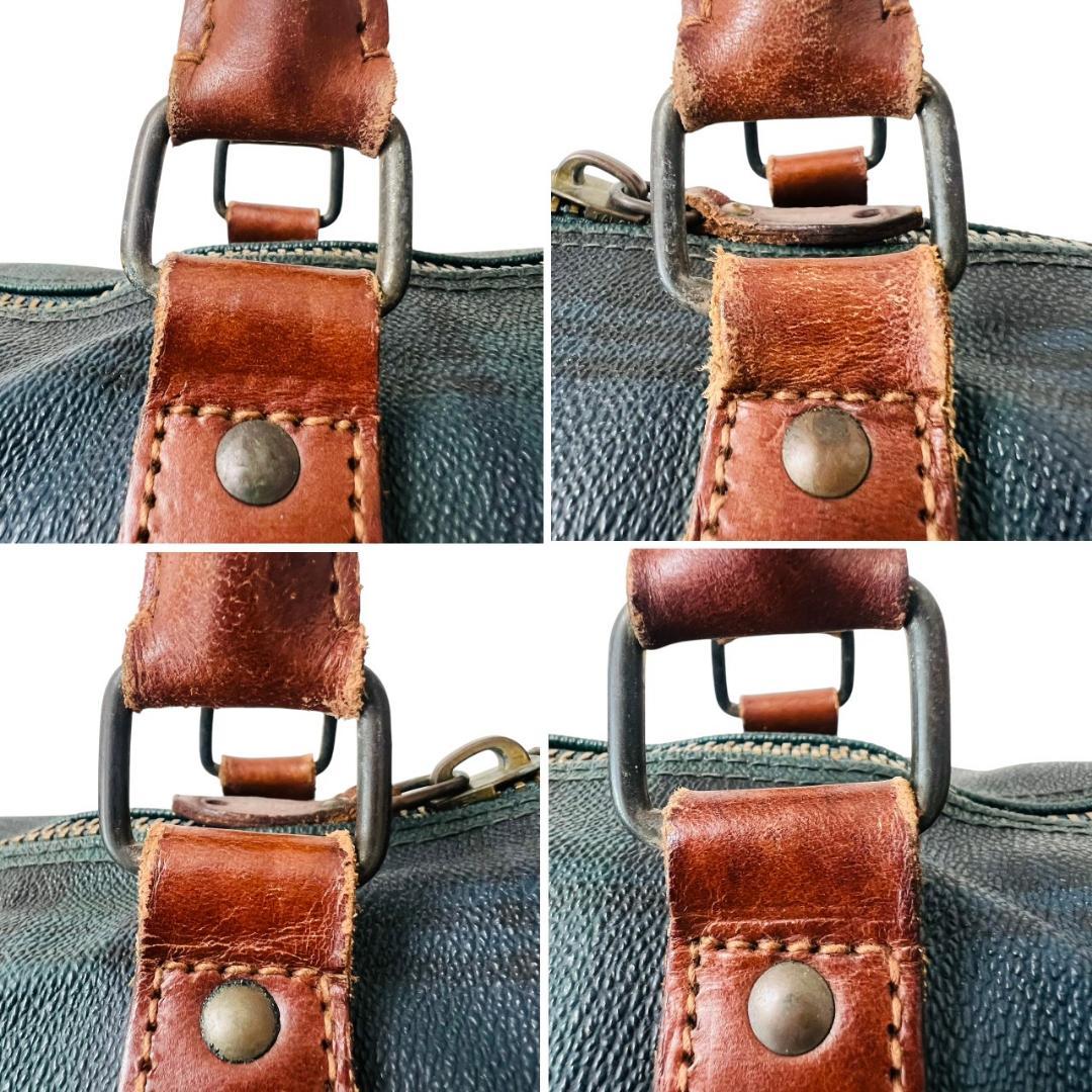 【良品】POLO RALPH LAUREN ボストンバッグ 大容量 チェック 緑