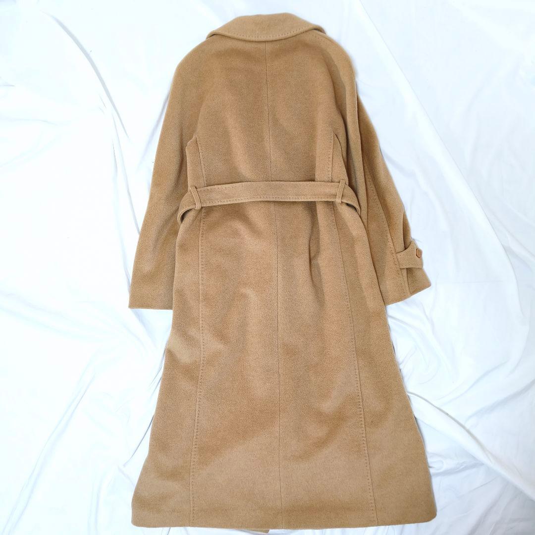 美品✨マックスマーラ 白タグ キャメル100% アイコンベルテッドコート