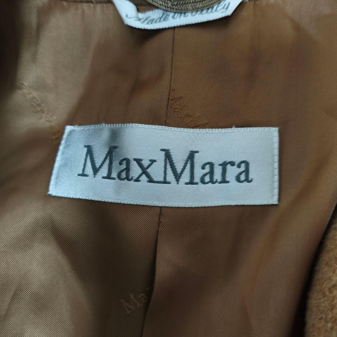 美品✨マックスマーラ 白タグ キャメル100% アイコンベルテッドコート