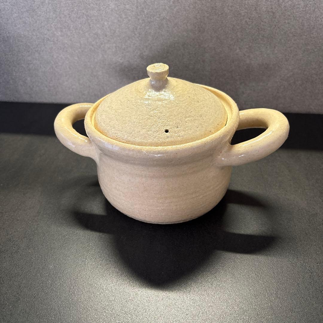陶器製土鍋 ベージュ