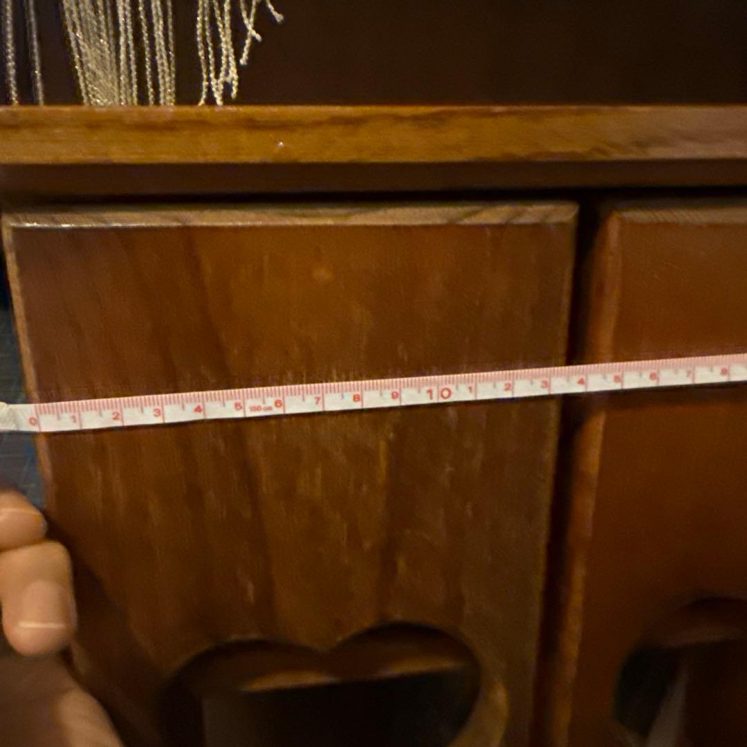 扉付き　ハート　ウォールシェルフ　壁掛け飾り棚