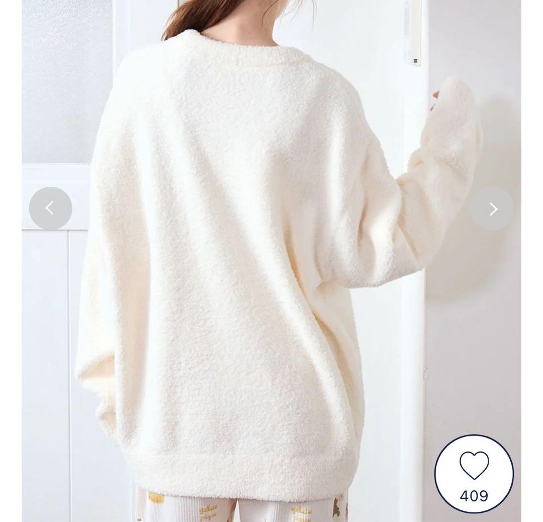 【新品タグ付】ジェラートピケ　ベビモコはちみつベアジャガードプルオーバー