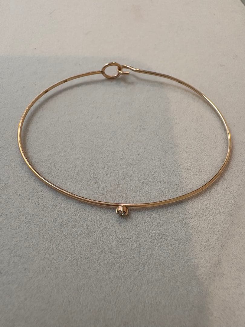 アガット（agate)10K ダイヤモンドブレスレットバングル