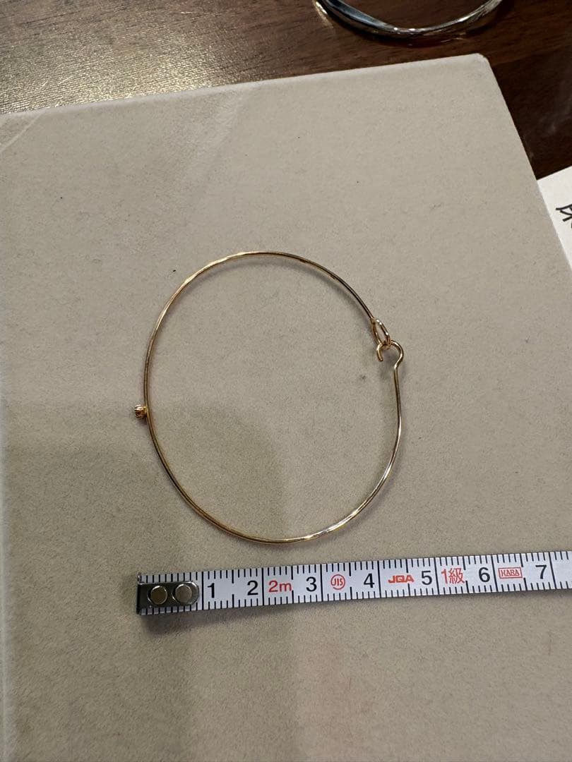 アガット（agate)10K ダイヤモンドブレスレットバングル