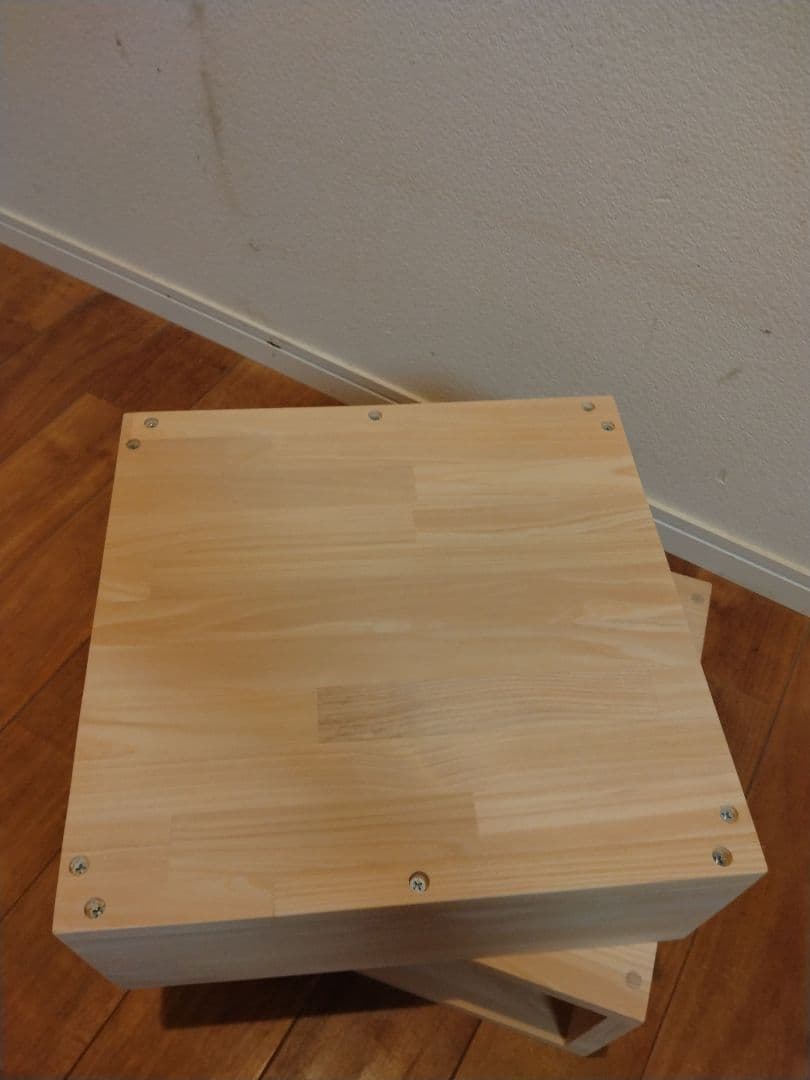 木製　ハンドメイド　オーダー　ロの字　引き出し　棚　シェルフ　ラック