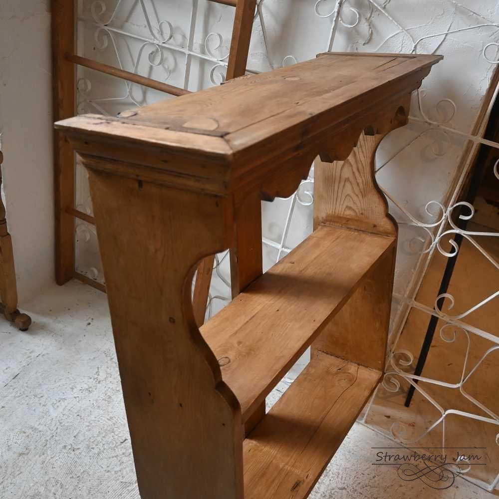 L3705-257 英国アンティーク パイン シェルフ 食器棚 棚 本棚 壁掛け