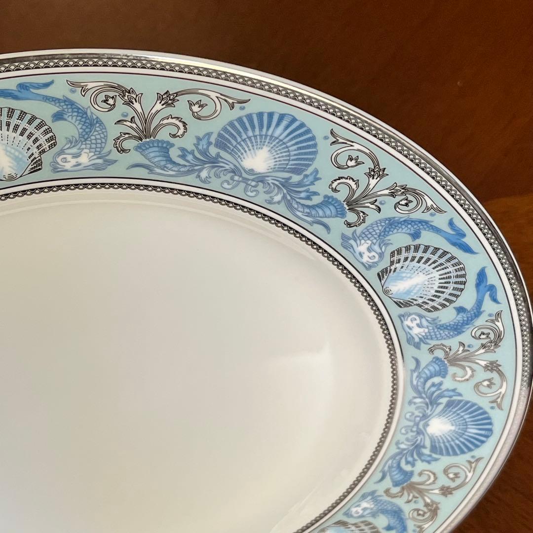 【美品】ウェッジウッド★ドルフィンホワイト＆ブルー★ディナー皿　5枚
