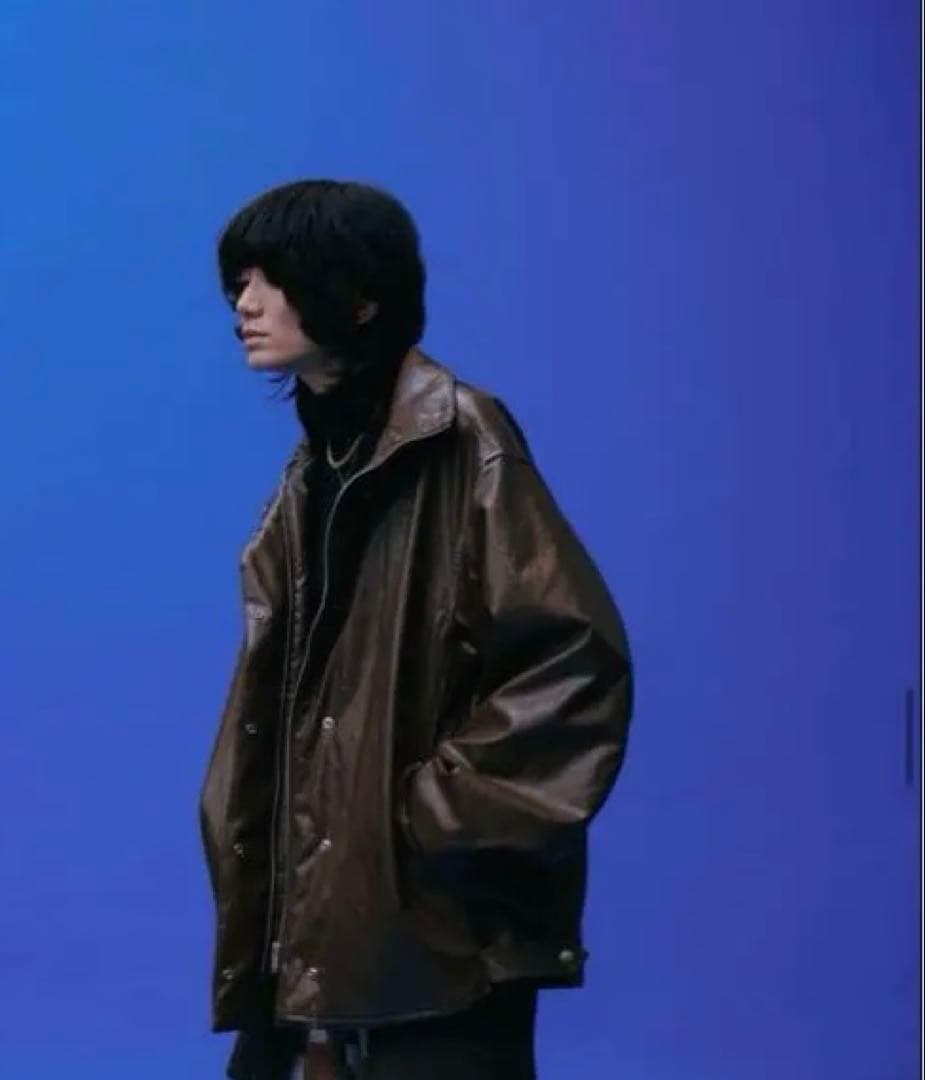 ジャケット・アウター AMERI PASTING LIKE FAKE LEATHER JACKET M