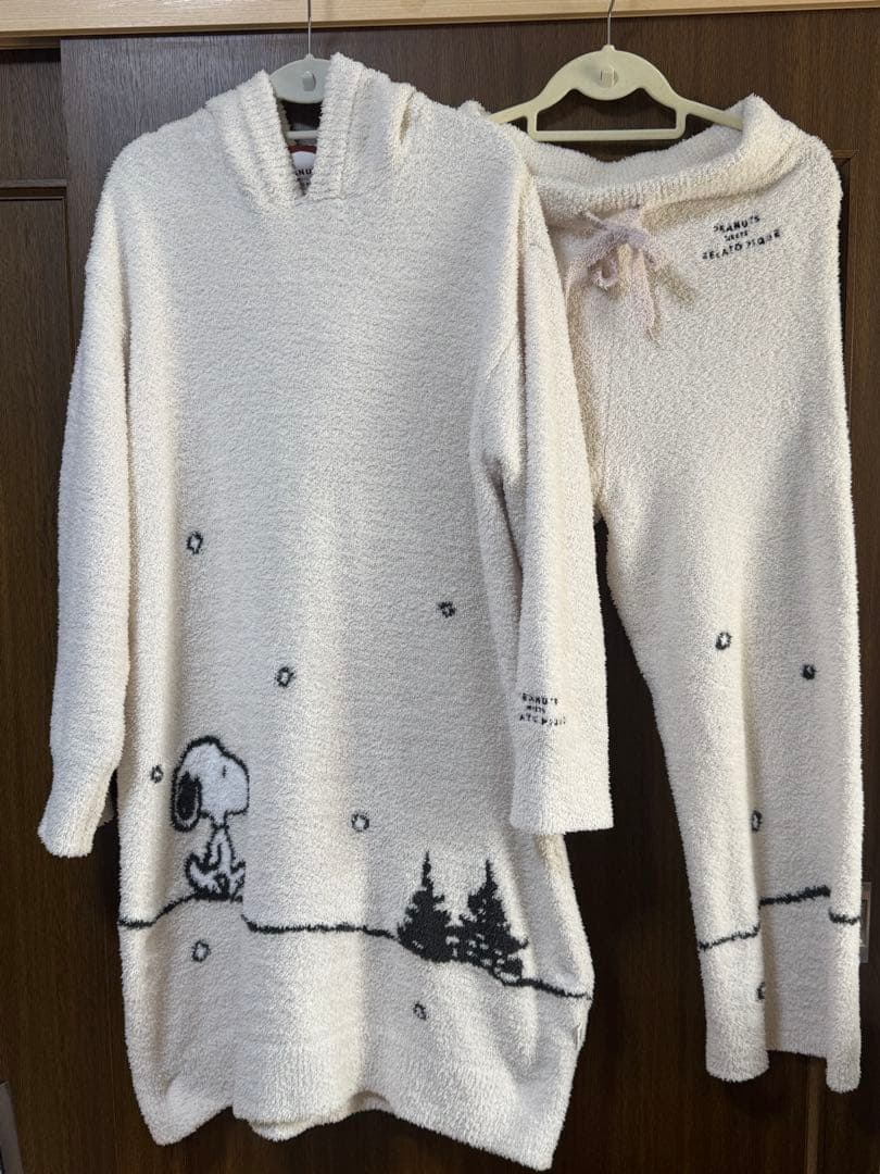 25日までの金額！ジェラートピケ PEANUTS ルームウェア上下・シューズ