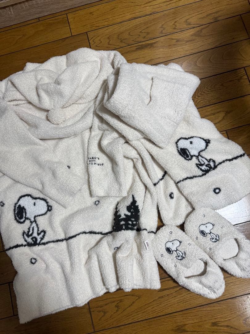 25日までの金額！ジェラートピケ PEANUTS ルームウェア上下・シューズ