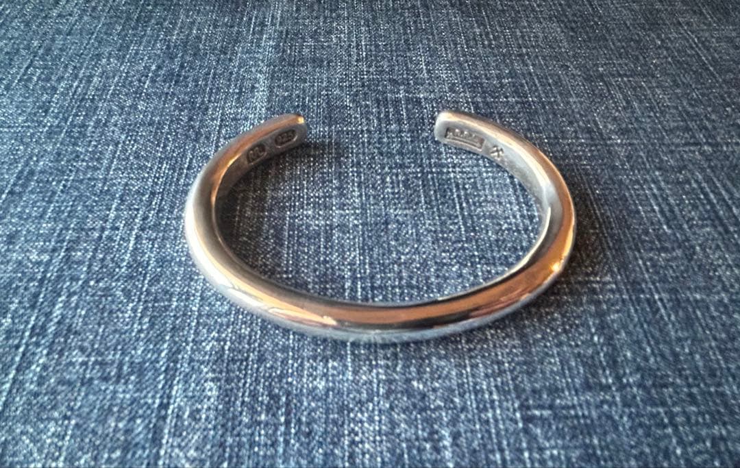 DOUBLE RL スターリングシルバー　バングル　USA製　RRL 希少品　M