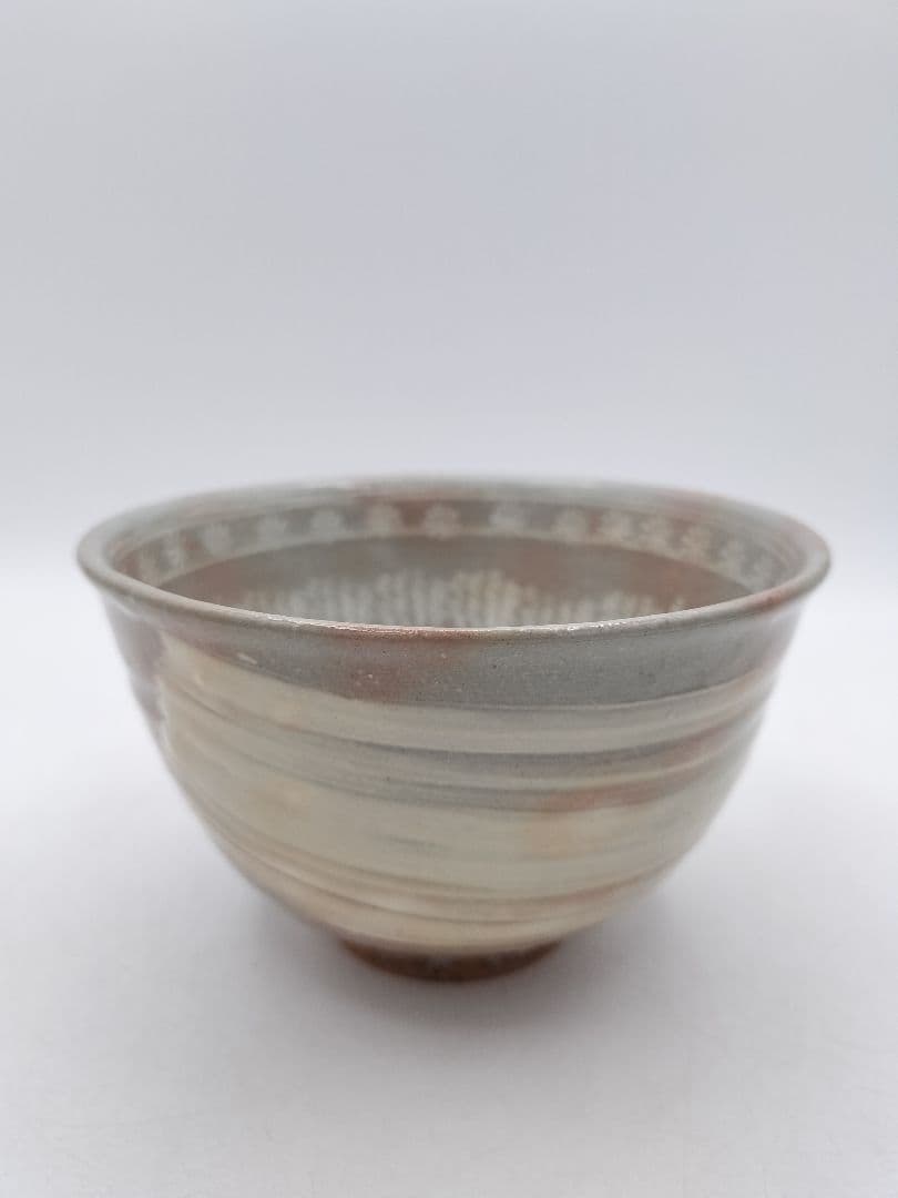 c859 数茶碗 暦手三島 外刷毛目　加藤春永 10客 木箱 茶道具 古物