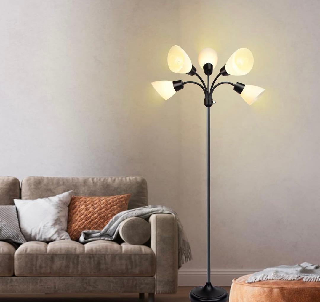 新品メデューサ フロアランプ アクリルシェードつき(黒)電球別売り