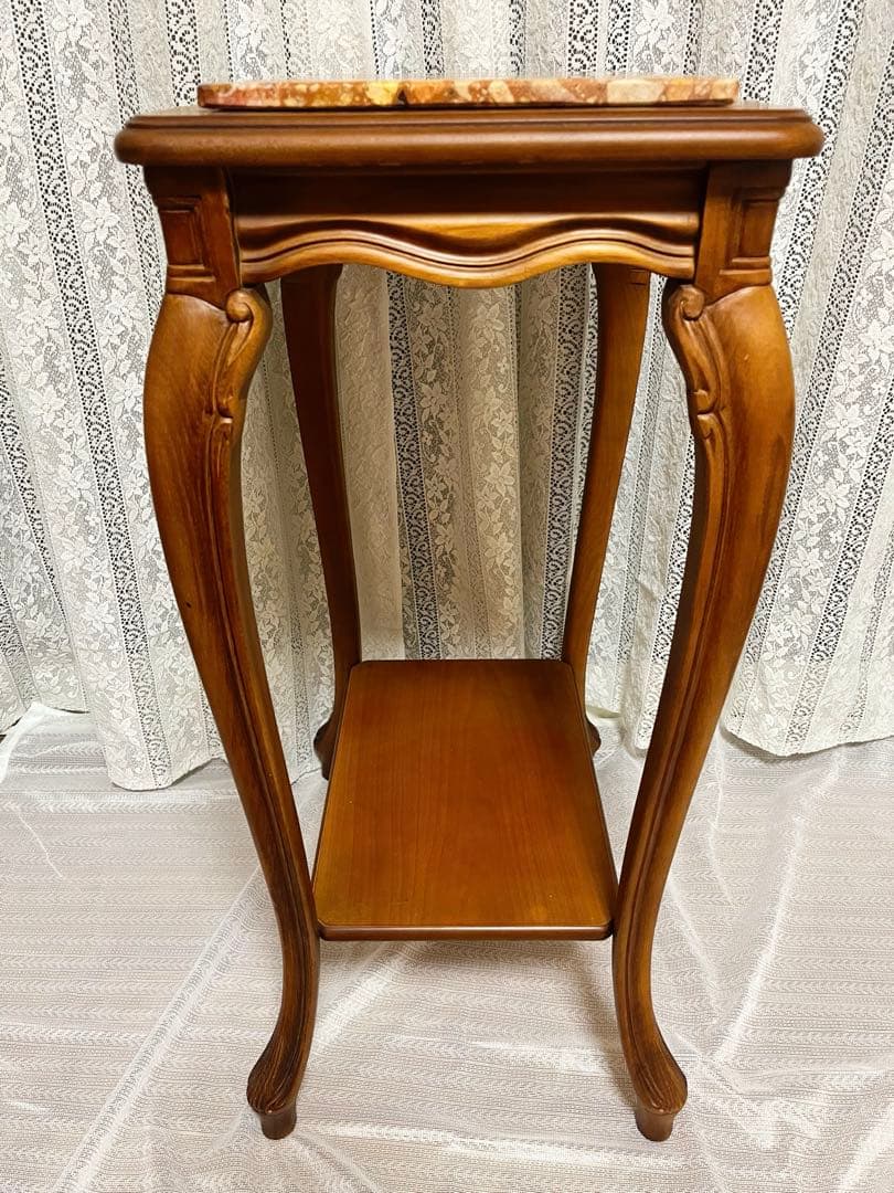 【イタリア製】 アンティーク家具 大理石調 猫脚 コンソール テーブル レトロ