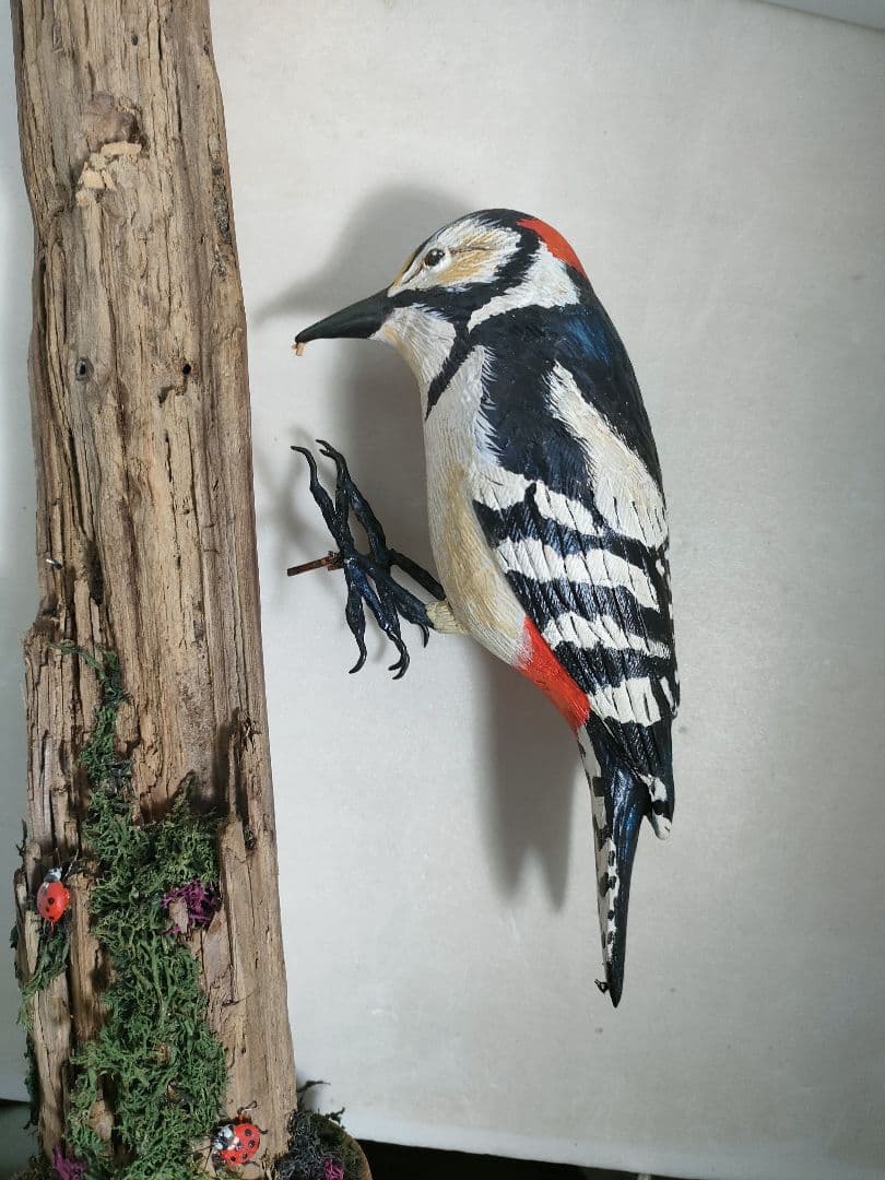 アカゲラ　バードカービング