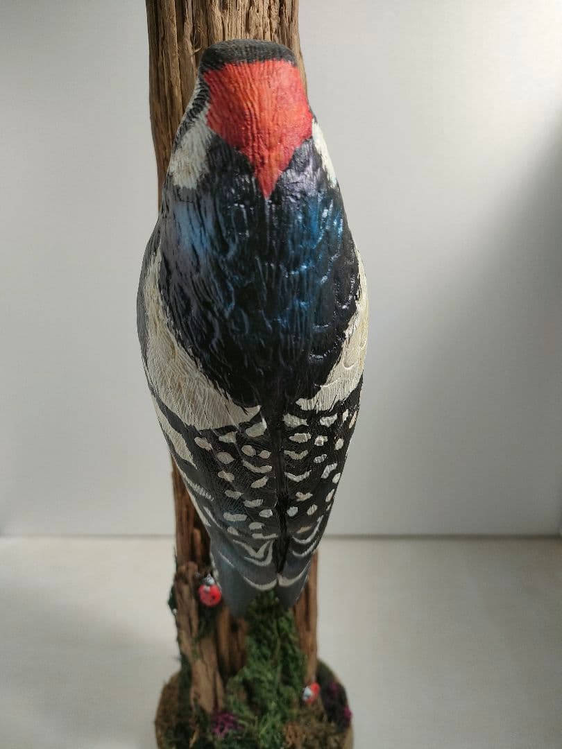 アカゲラ　バードカービング