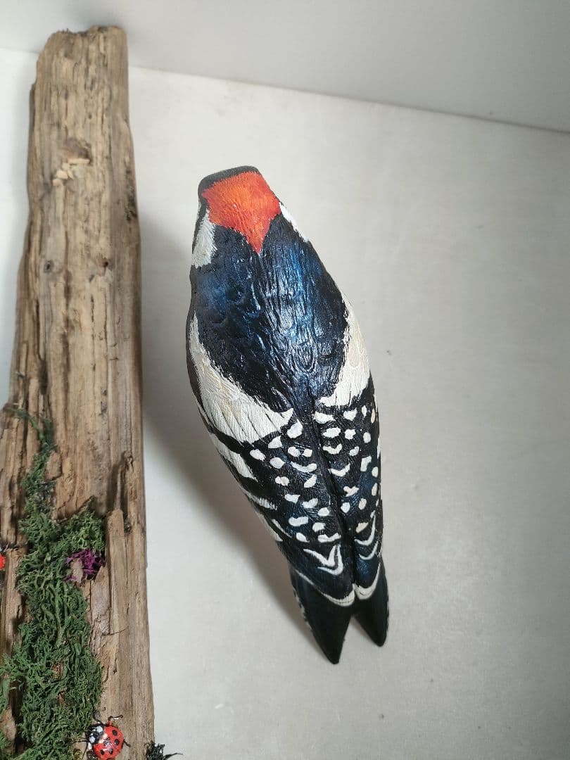 アカゲラ　バードカービング