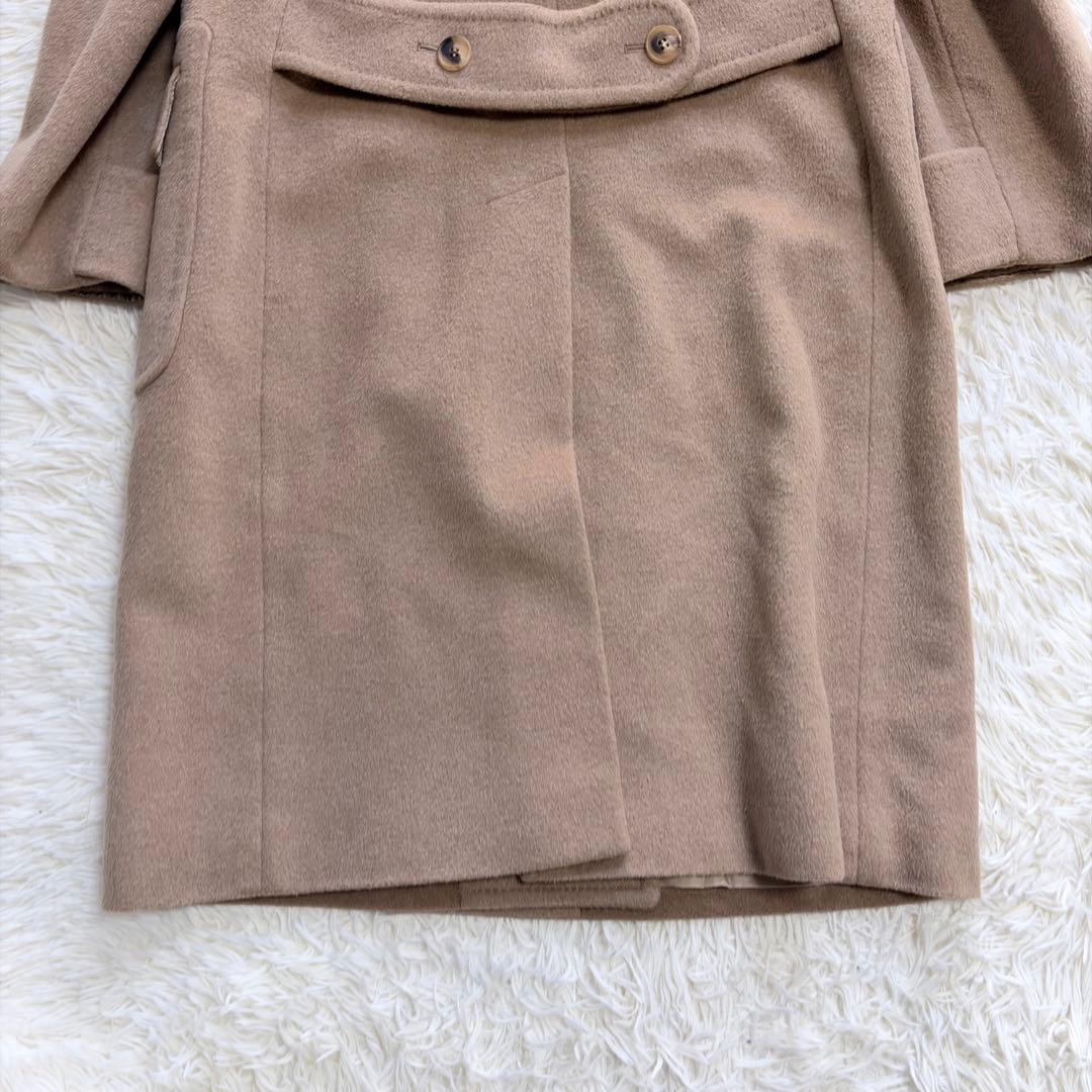 SHINANOYA チェスターコート ポロコート ダブル キャメル50% ロング