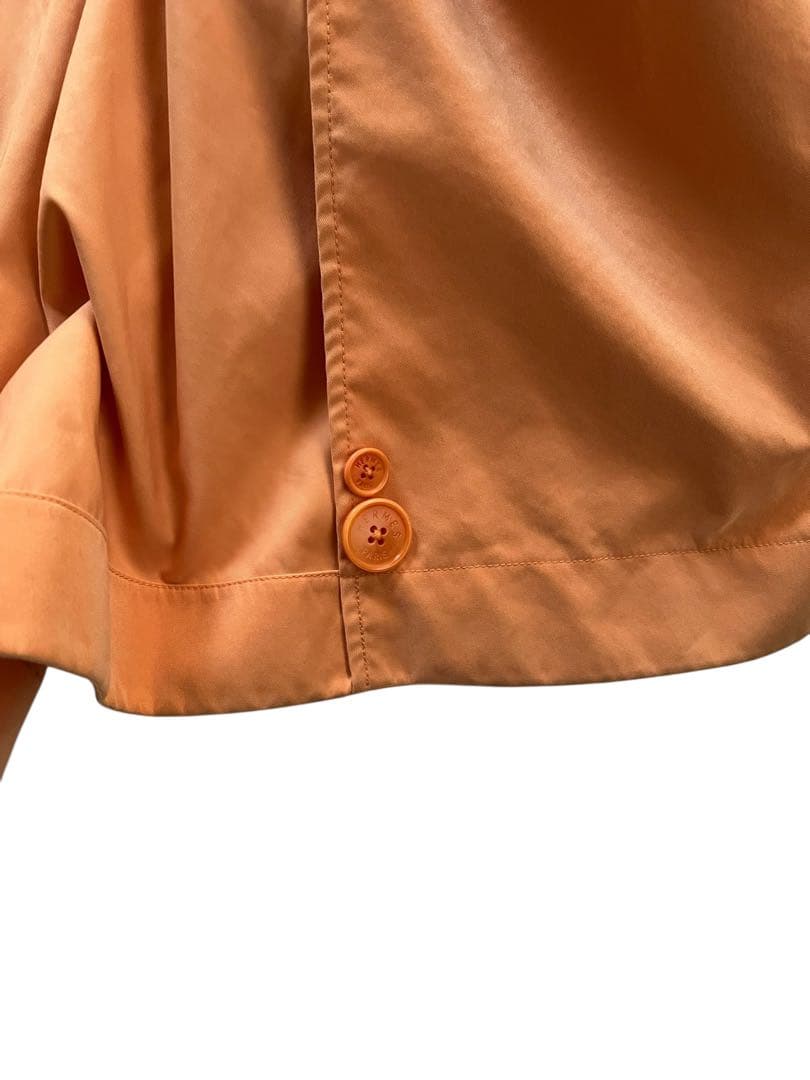 エルメス　HERMES オレンジ トレンチコート　ロングコート　vintage