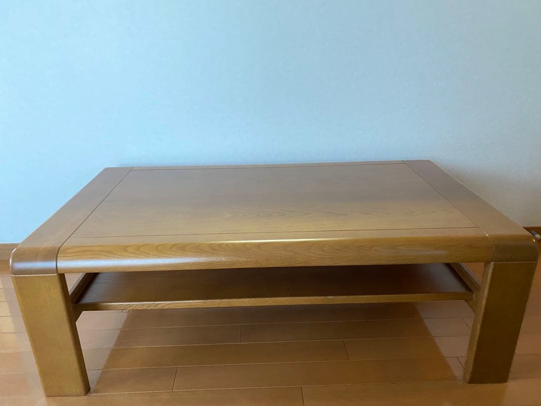 【がしこ】カリモク ナチュラルウッドローテーブル シンプルデザイン 天然木