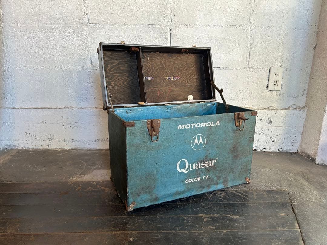 Motorola レザーボックス　工具箱　アメリカ　ビンテージ