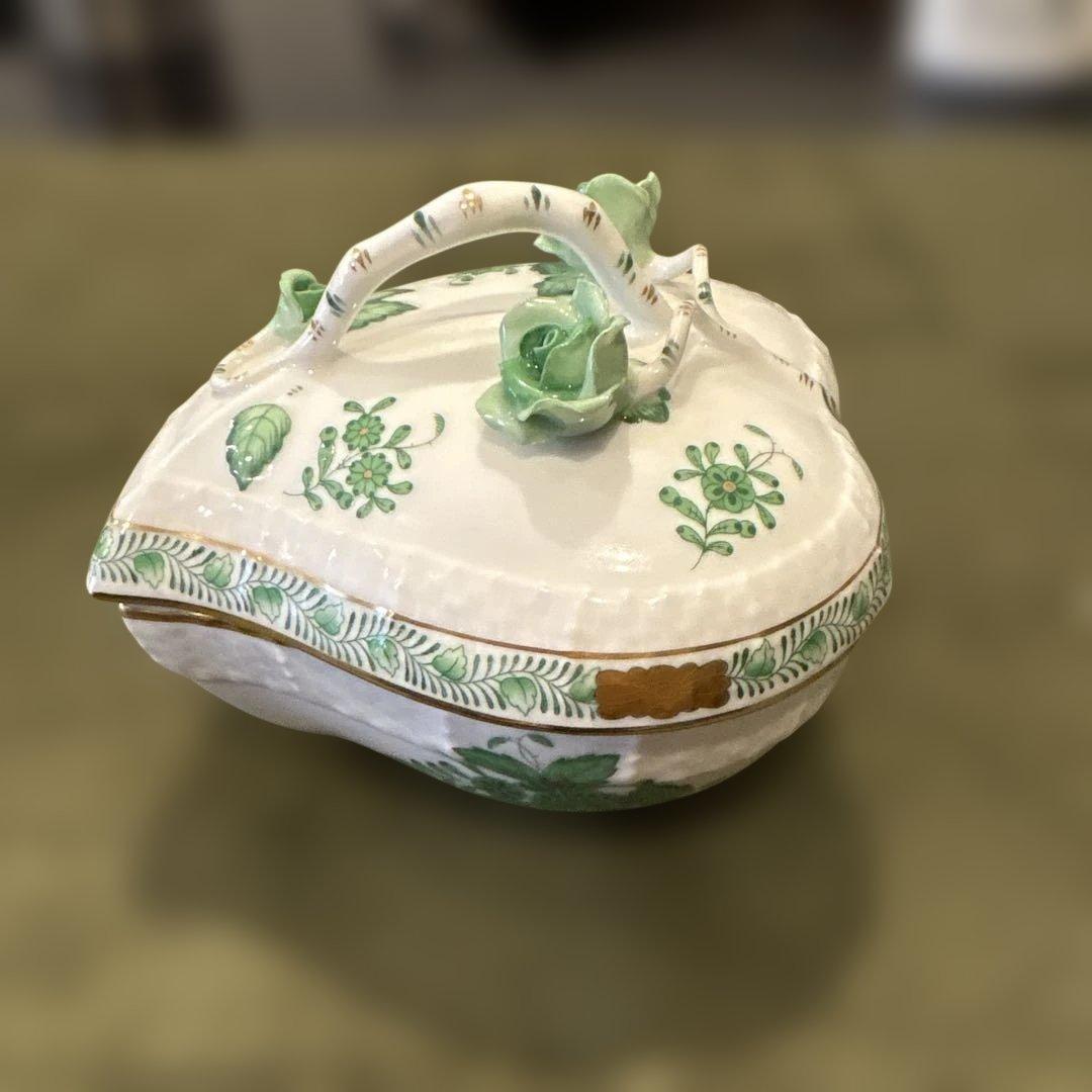 ￼ヘレンド　アポニーグリーン　ハートボックス