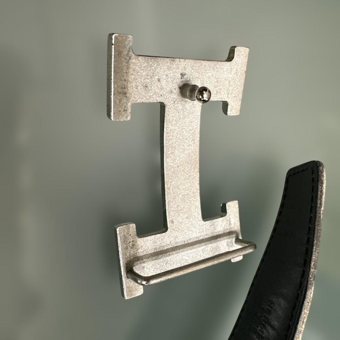 星*郎様 HERMES レザーベルト サイズ80 ホワイト/ブラック