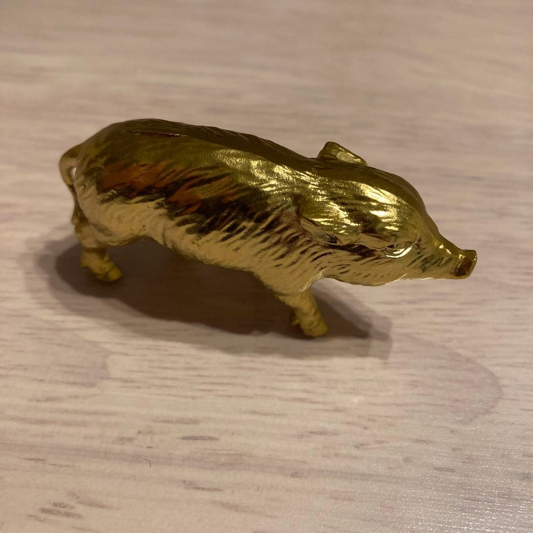 開運黄金　干支の置物　イノシシ親子