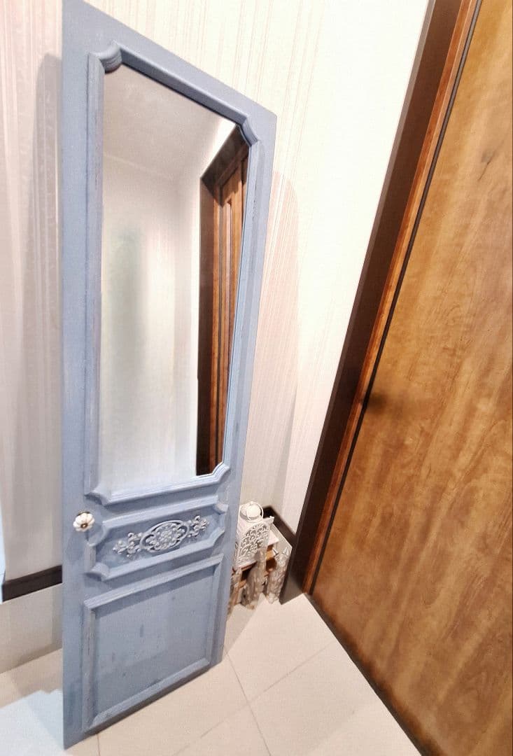 Francfranc　アンティーク　姿見　全身鏡　ミラー　扉　フランフラン