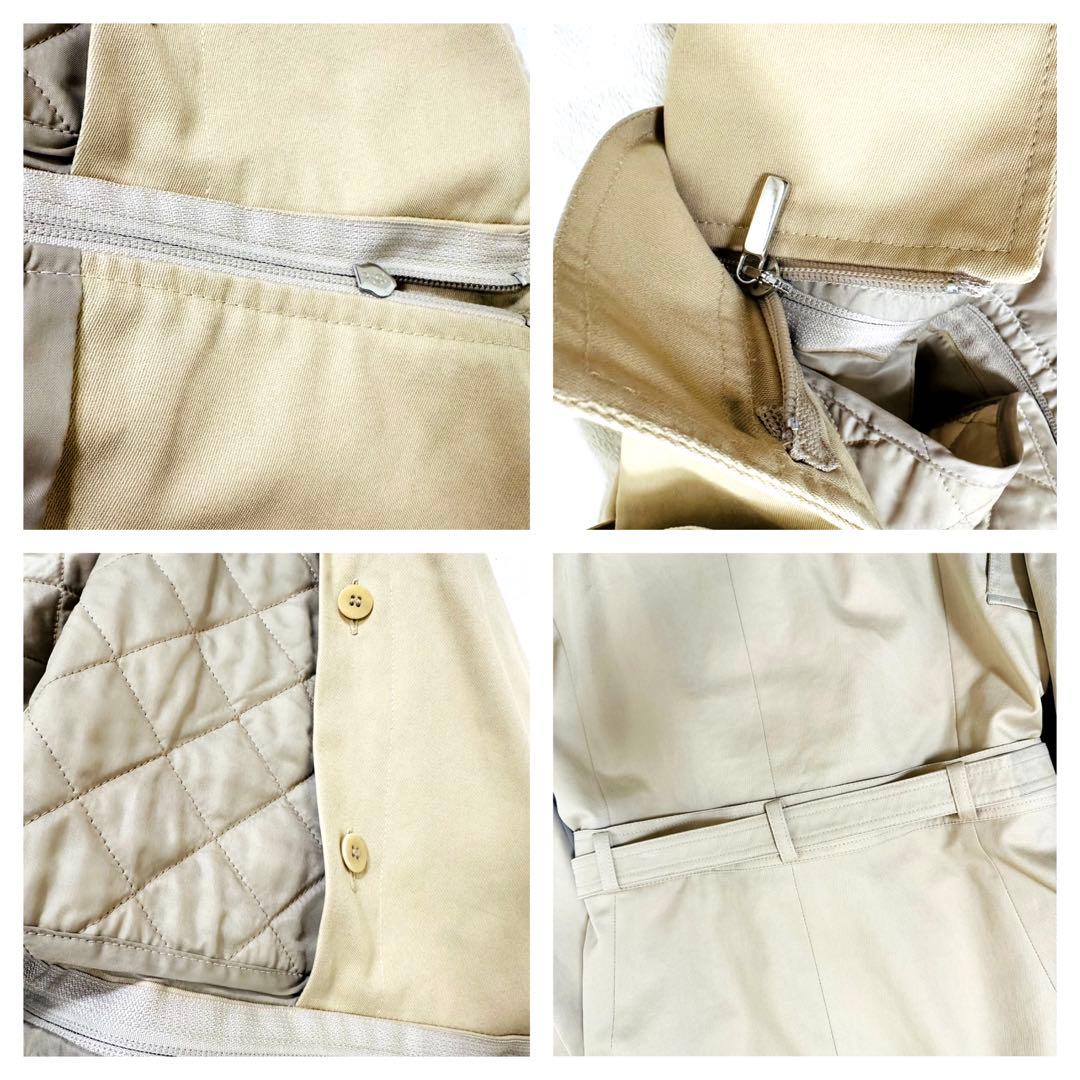 ‘S MaxMara ベージュ キルトライナー トレンチコート フード3way