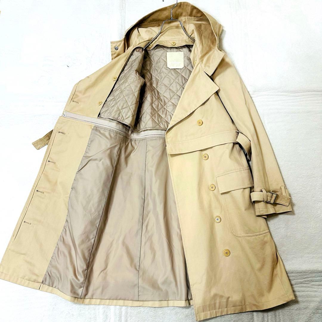 ‘S MaxMara ベージュ キルトライナー トレンチコート フード3way