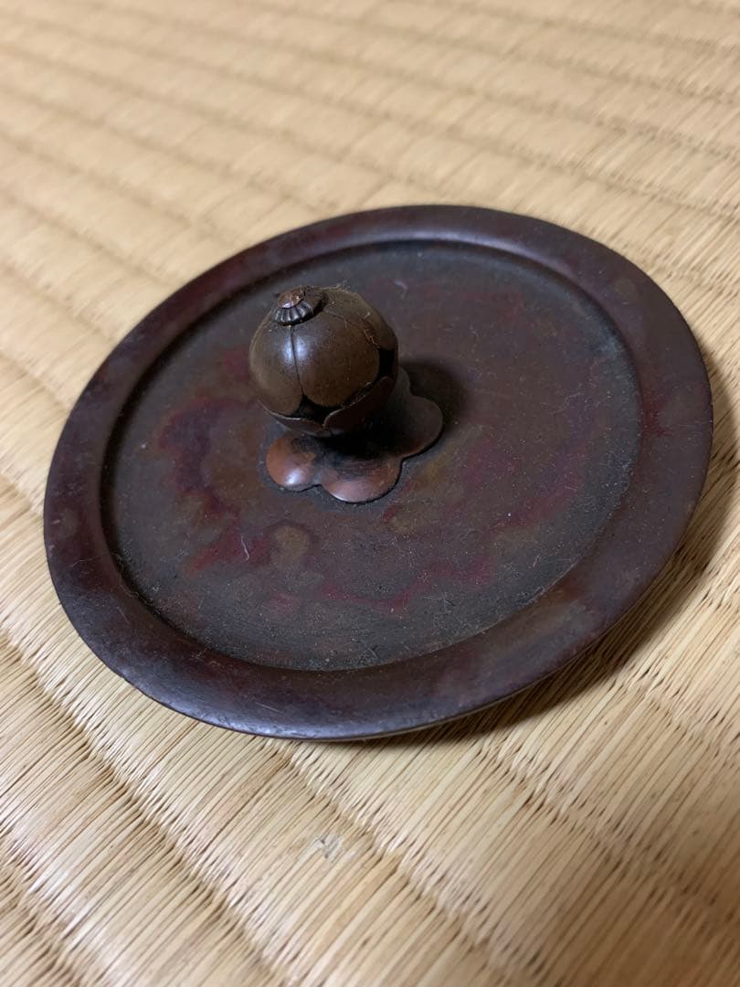 骨董　古い鉄瓶　豆鉄瓶？　角型 アンティーク　レトロ　時代　戦前