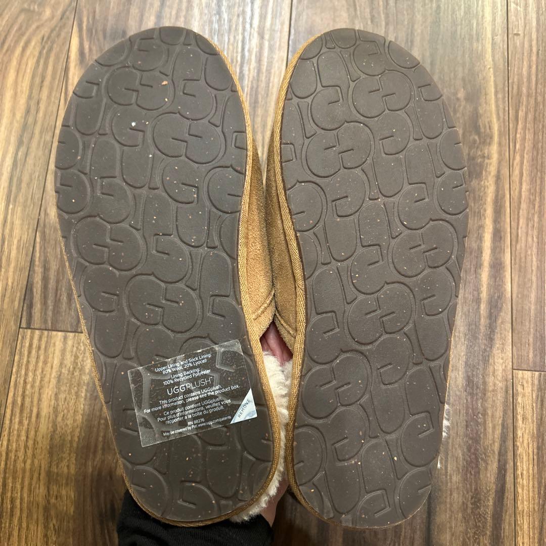 UGG スエードスカッフ ブラウン　ボア　23 スリッパ