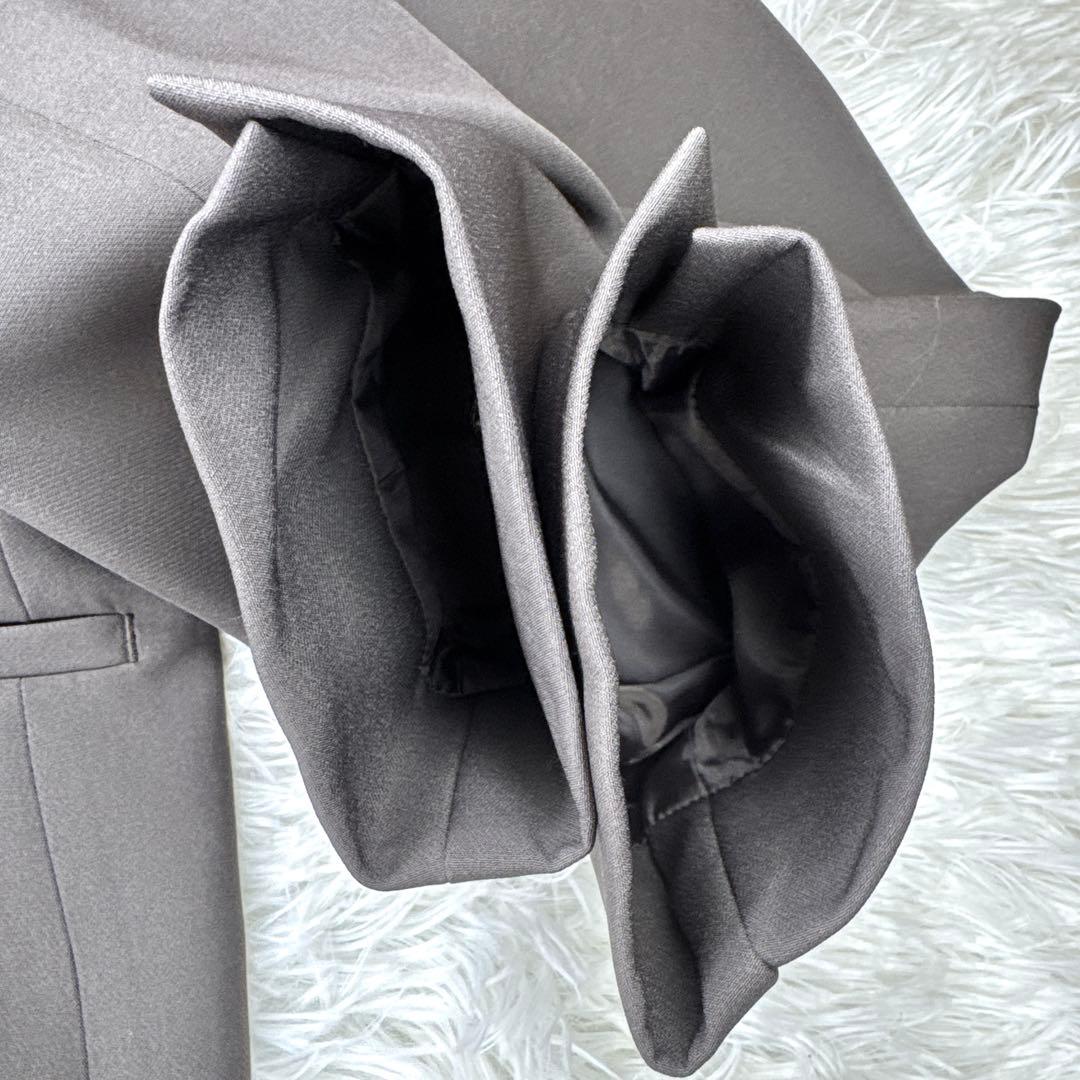 【極美品・未使用】HK WORKS LONDON パンツスーツ ノーカラー L